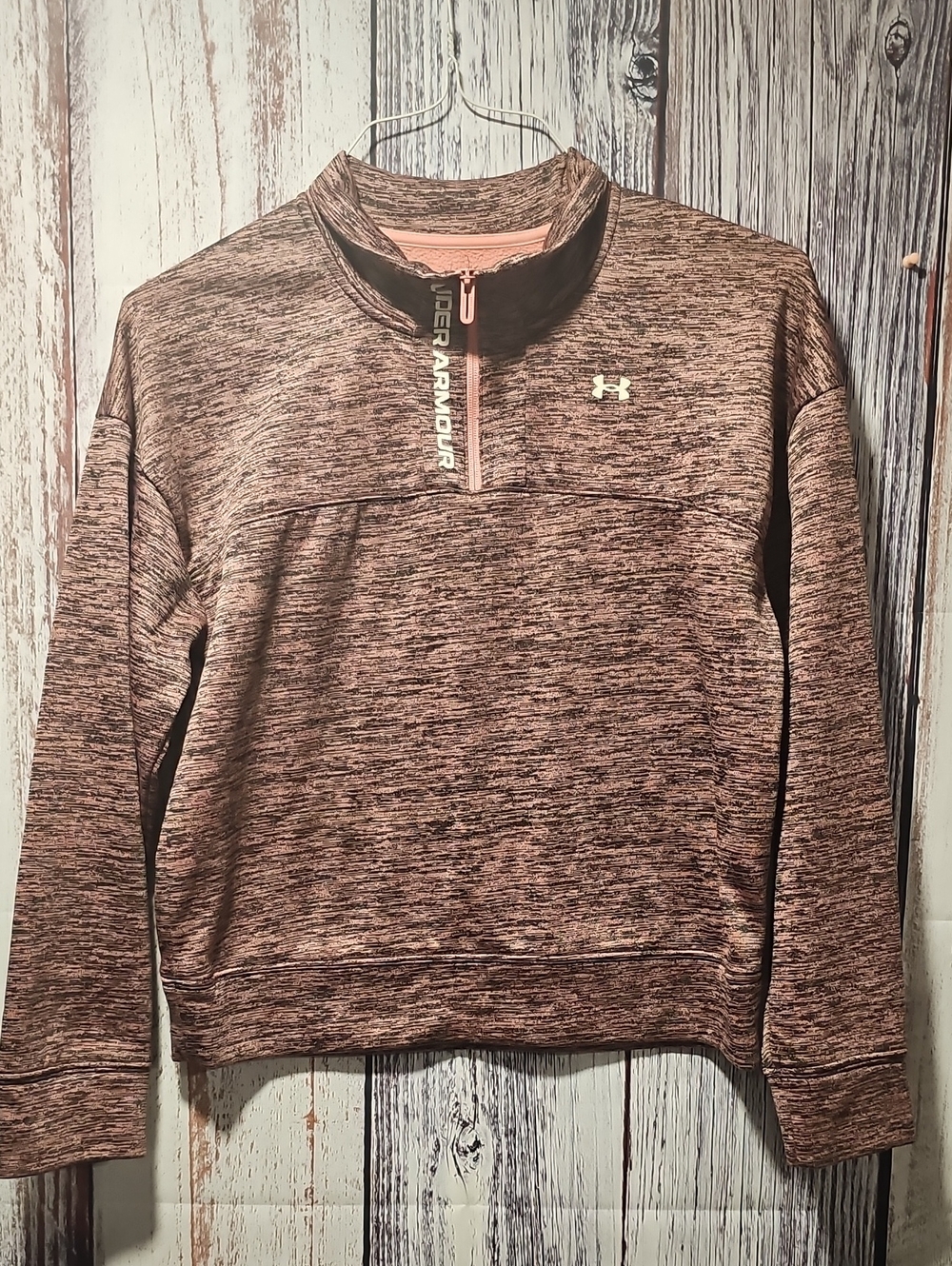 Under Armour Women's Maroon Heather Quarter-Zip Pullover